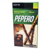 LOTTE Соломка в шоколадной глазури с миндалем Pepero Almond&Chocolate, 36 г