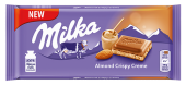 Milka Шоколадная плитка с кремово-миндальной начинкой Almond Crispy Creme 90 г