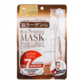 Japan Gals Тканевая маска для лица с коллагеном Pure 5 Essence Mask Collagen, набор 7 шт