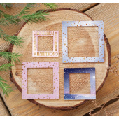Рамочки декоративные для скрапбукинга с фольгированием «Снежная зима», 8 × 11 см