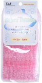 KAI Мочалка для тела с объемным плетением (средней жесткости) Розовая