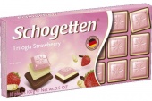 Schogetten Молочный шоколад с клубникой Trilogia Strawberry