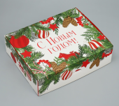 Коробка складная «Новогодние игрушки», 31 х 24.5 х 9 см