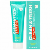 CONSLY Гелевая зубная паста с экстрактами гинкго билоба и морских водорослей Clean&Fresh, 105г