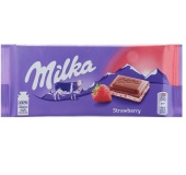 Milka Шоколадная плитка с йогуртом и клубникой Strawberry Yoghurt 100 г