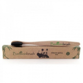 Bamboobrush Зубная мини-щетка из бамбука, щетина с угольным напылением (мягкая)