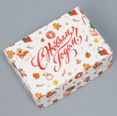 Коробка складная «Новогодние сладости», 14 х 10 х 5 см