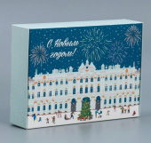 Коробка складная «Город новогодний», 21 × 15 × 5 см