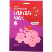 Dearboo Тканевая маска с экстрактом муцина улитки и цветов сакуры Snail & Cherry Blossom Everyday