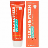 CONSLY Гелевая зубная паста с экстрактами красного женьшеня и ацеролы Clean&Fresh, 105г